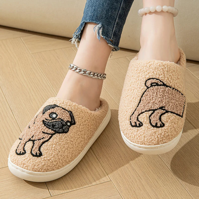 Funny Pug Dog Slippers